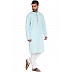Designer kurta with round neck- Sky Blue